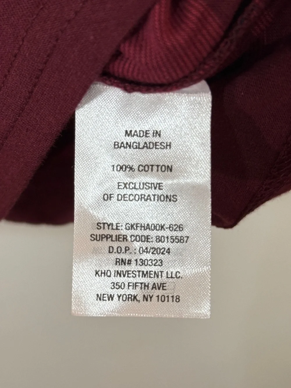 Cat & Jack Kids Short Sleeve Pocket Tee - Burgundy Stripes Medium